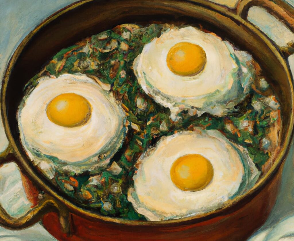 Florentine Eggs in Casseroles