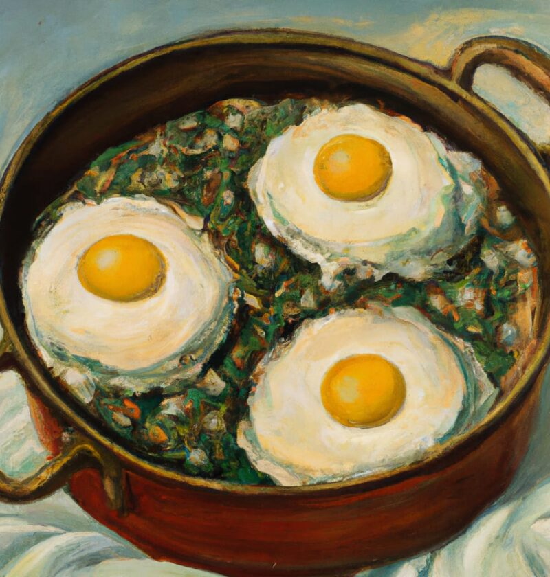 Florentine Eggs in Casseroles